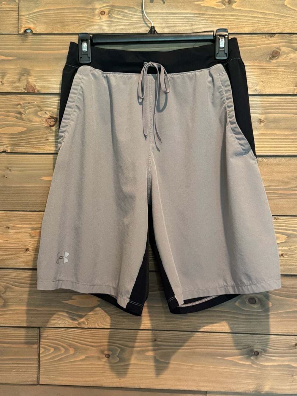 Under Armour Speedpocket Two-Tone Running Shorts Grey Black